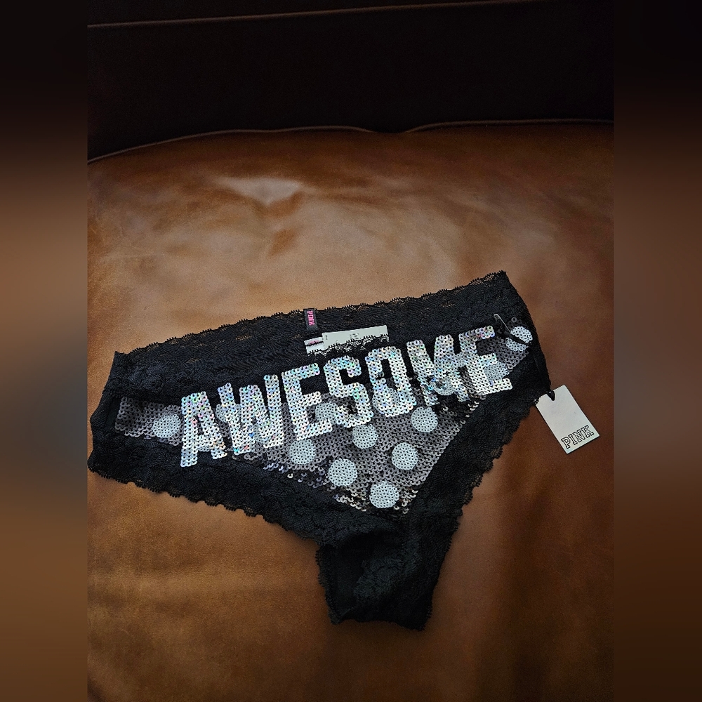 Victoria's secret Pink Awesome Sequin Thong Medium Nwt